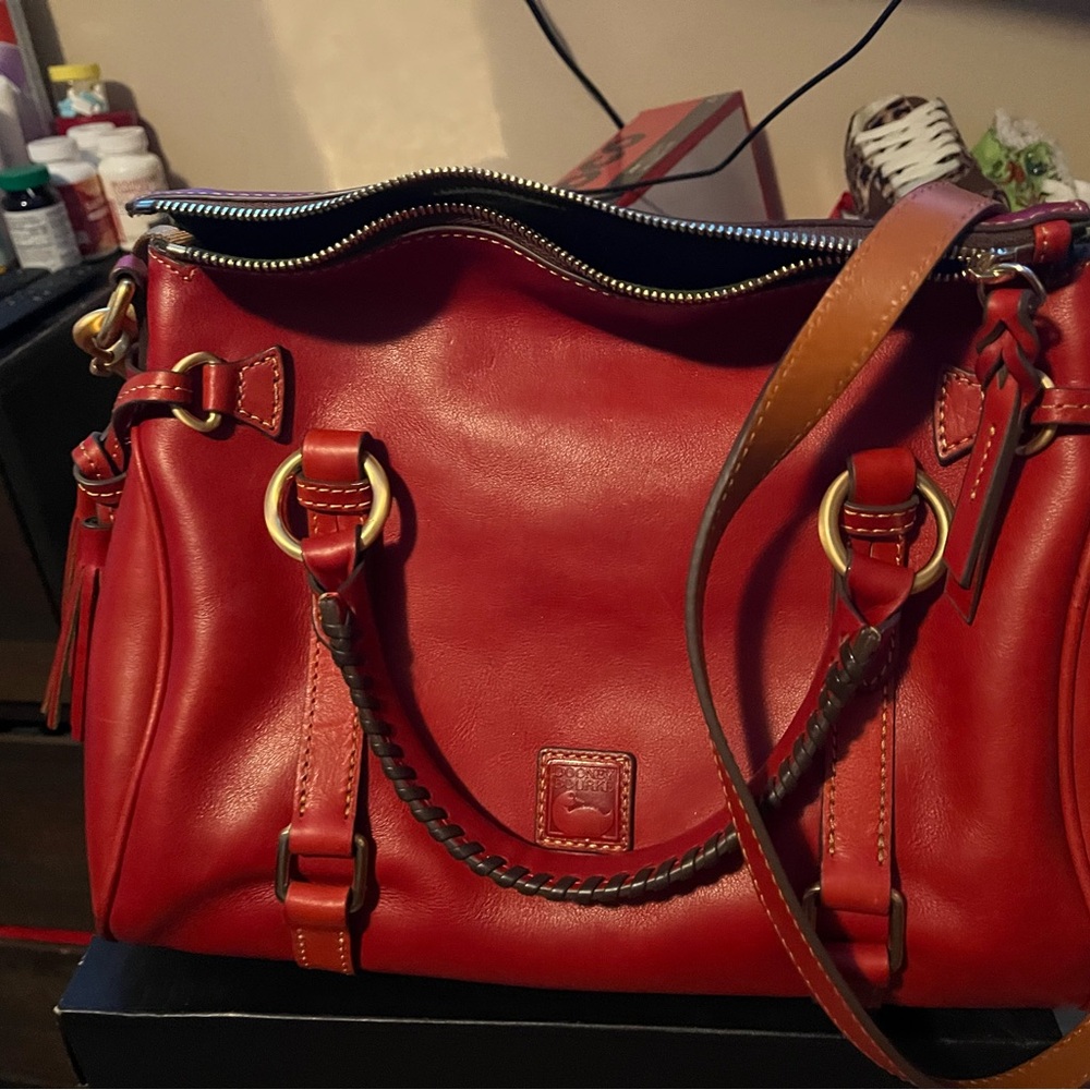 Dooney & Bourke Red Leather Satchel
